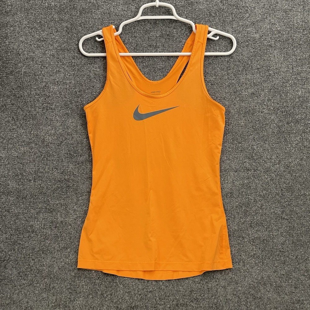 Nike Pro Tank Top Women's Sz S Dri-Fit Orange